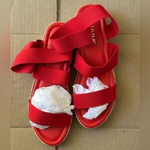 Woman’s Red Sandal Wedge